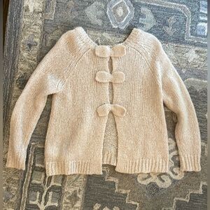 Open Bow Back Knit Sweater